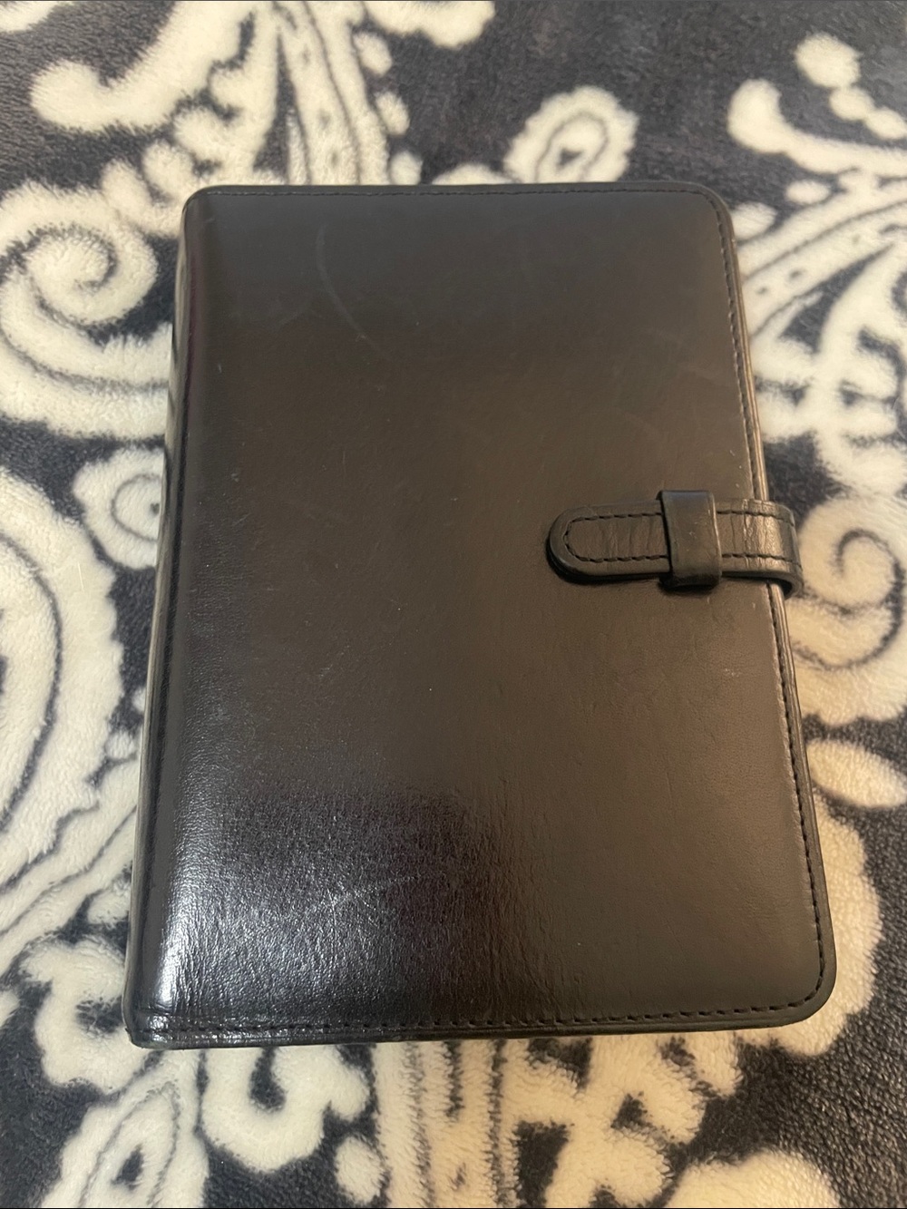 Coach Black Leather Planner Case
